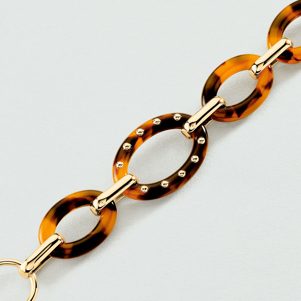 Pulsera de cadena BOUCLE - Concha / Dorado - Pulsera de cadena  | Agatha