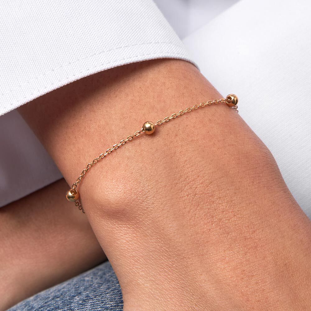 Pulsera de cadena BOLAS - Dorado - Pulsera de cadena  | Agatha