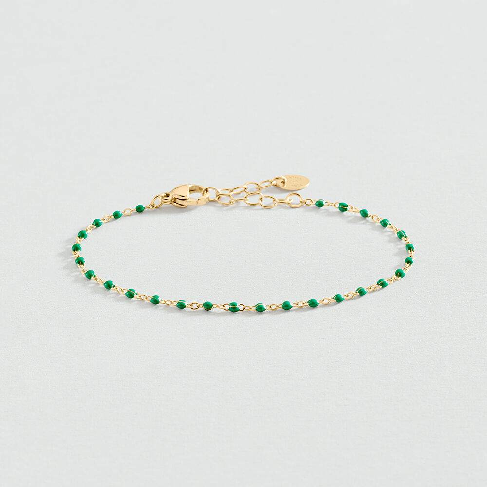 Pulsera de cadena SMARTY - Verde / Dorado - Pulsera de cadena  | Agatha