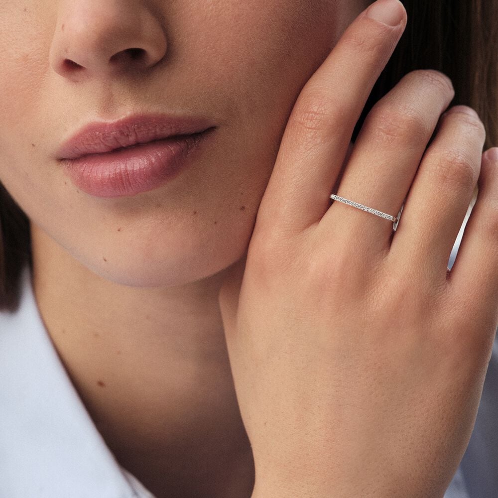 Anillo fino BARSHINE - Cristal / Plateado - Anillos de fantasía  | Agatha