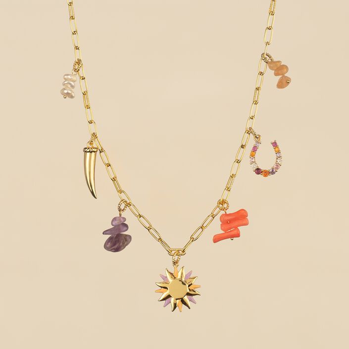 Collar corto RODEO - Multicolor / Oro - Collares  | Agatha