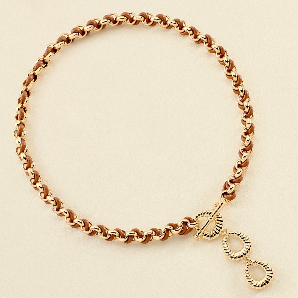 Collar midi TWIGGY - oro / camello - Collares  | Agatha