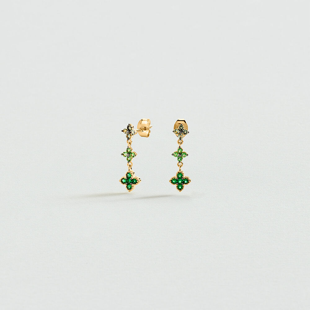 Pendientes largos BELOVED - Verde / Dorado - Pendientes largos  | Agatha