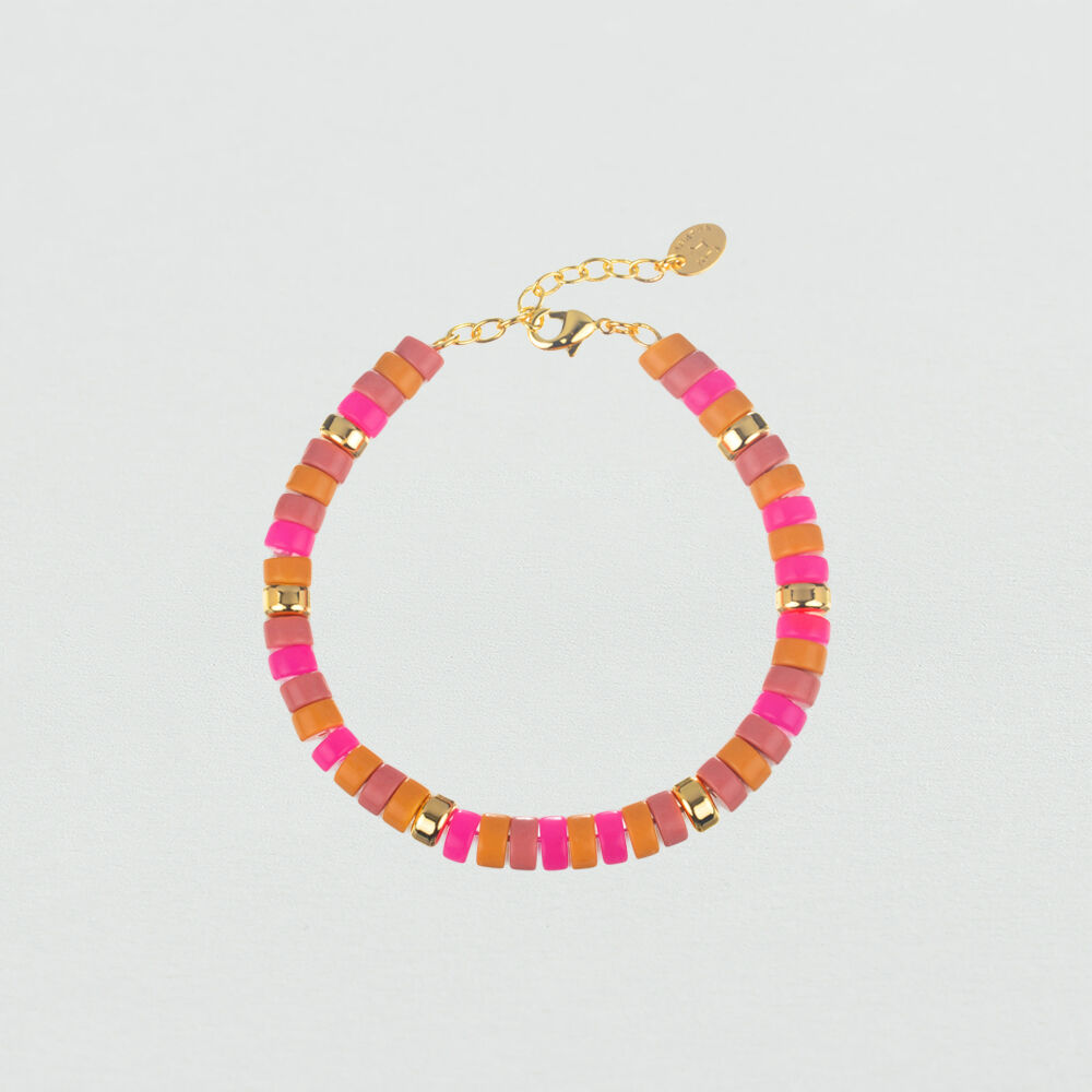 Pulsera de cadena HAWAII - Amarillo / Naranja - Pulsera de cadena  | Agatha