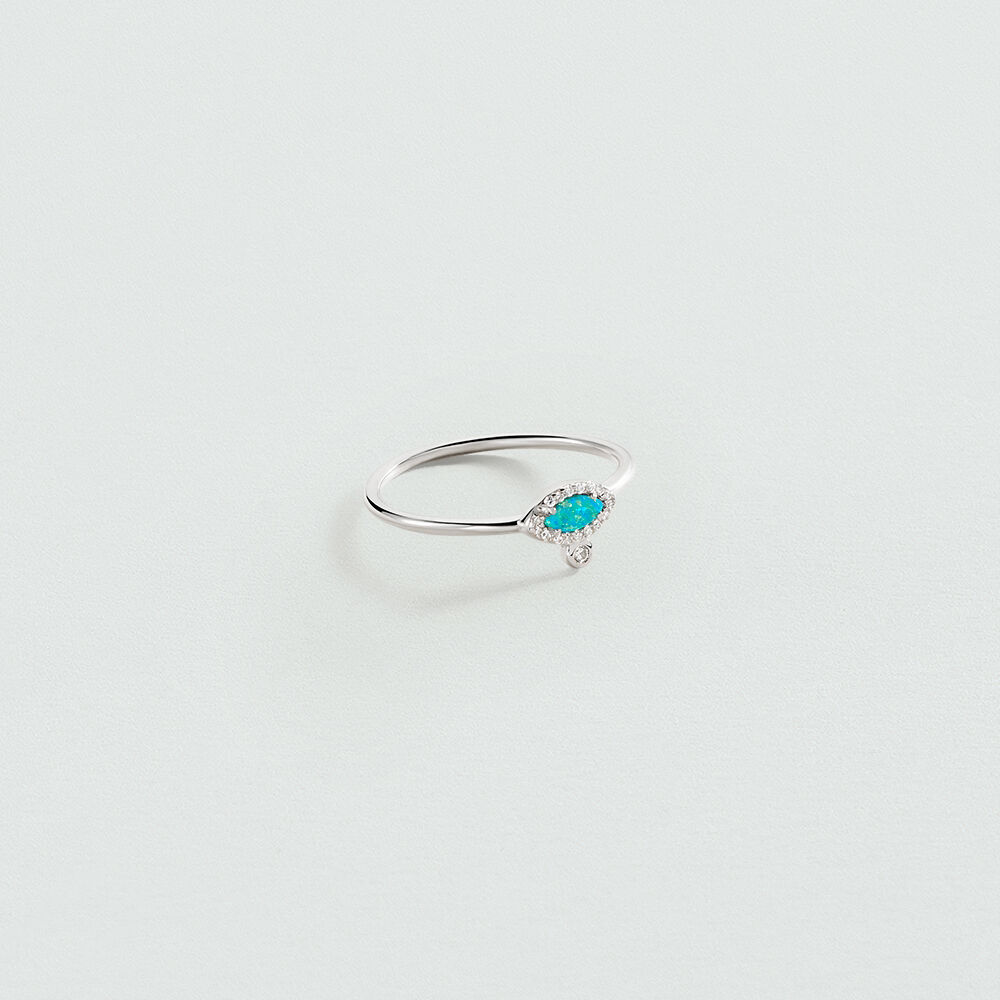 Anillo fino OPALE - Opalo / Plata - Anillos  | Agatha