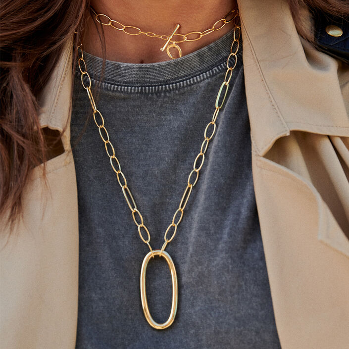 Collar largo CHAIN - Dorado - Collares  | Agatha