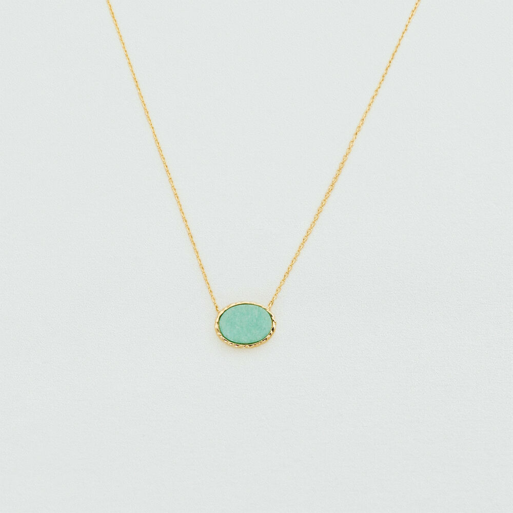 Collar midi ATMA - Amazonite/ amarillo - Collares  | Agatha