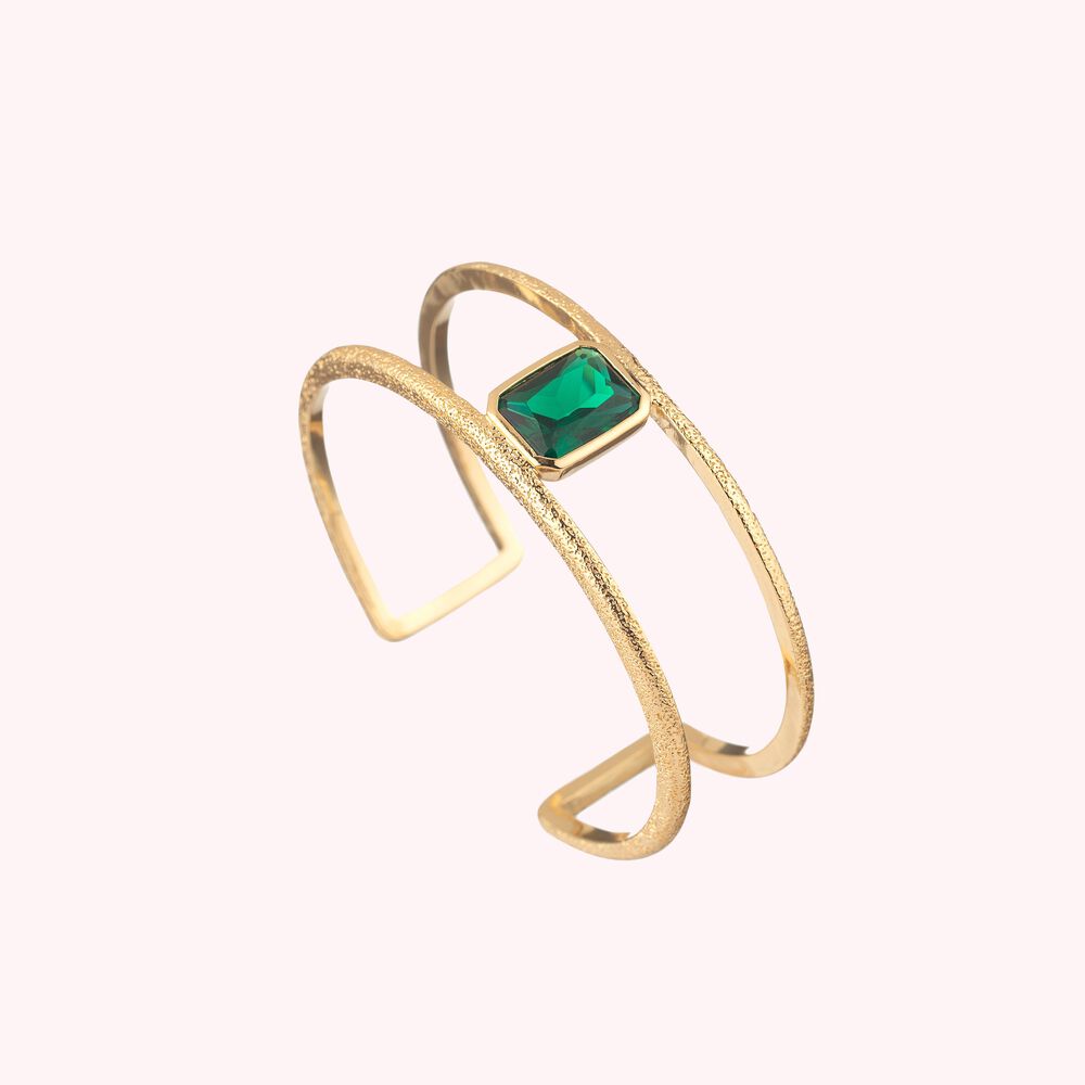 Pulsera esclava CLEOPATR - Verde / Dorado - Pulseras de fantasía  | Agatha