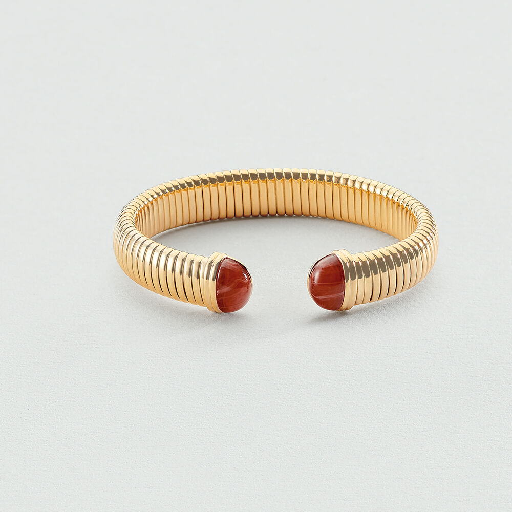 Pulsera r&iacute;gida BE - Rojo / Oro - Pulsera r&iacute;gida  | Agatha