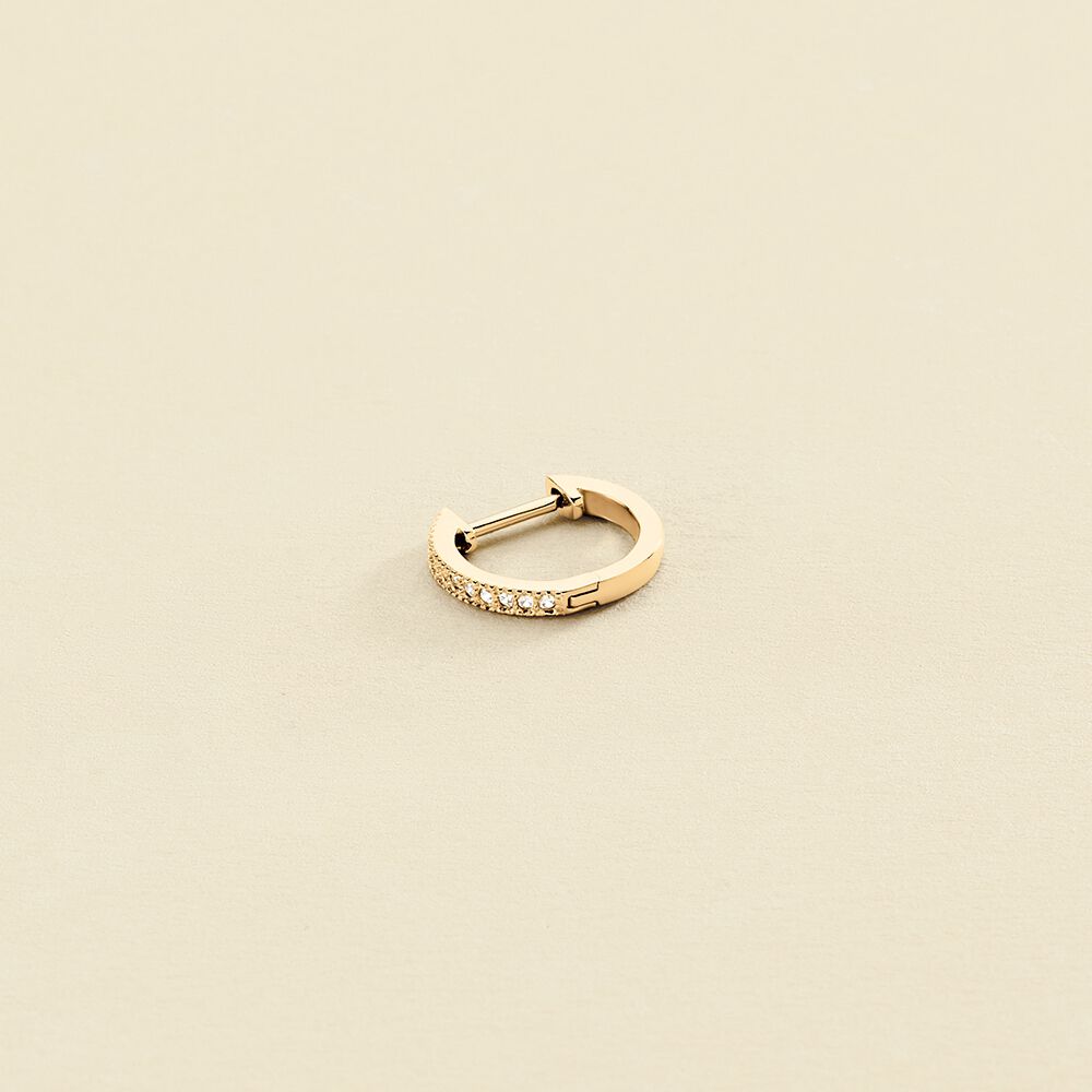 Piercing criolla CRIODIAM - Cristal / Dorado - Piercings  | Agatha