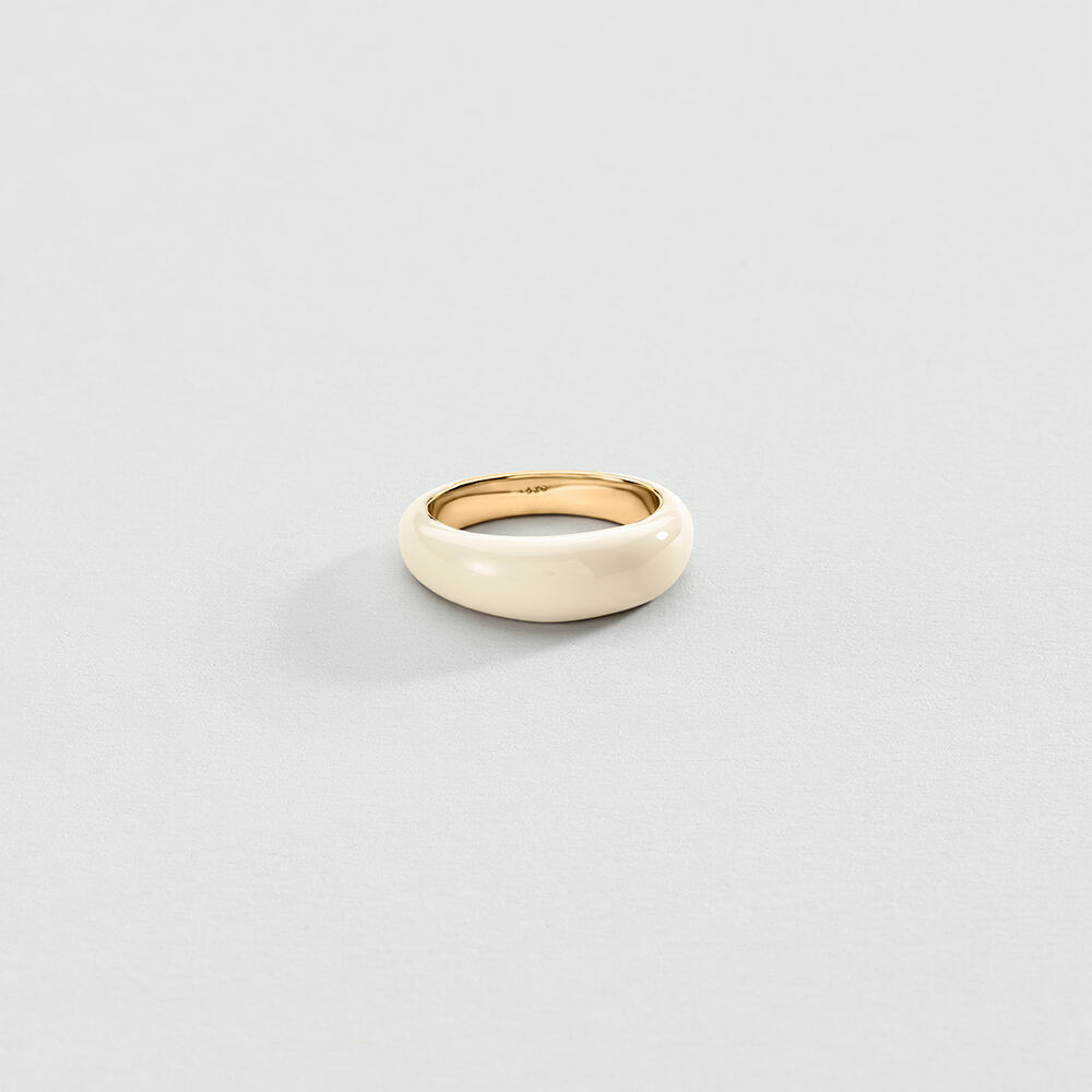 Anillo fino LEO - Blanco / Oro - Anillos  | Agatha