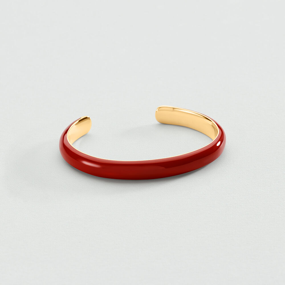 Pulsera rígida LEO - Rojo / Oro - Pulsera rígida  | Agatha