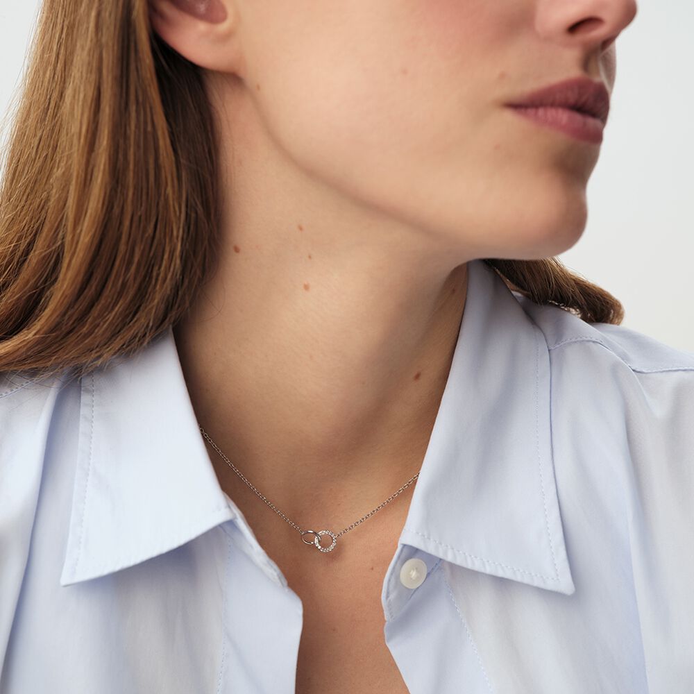Collar corto RONDOU - Cristal / Plateado - Collar corto  | Agatha