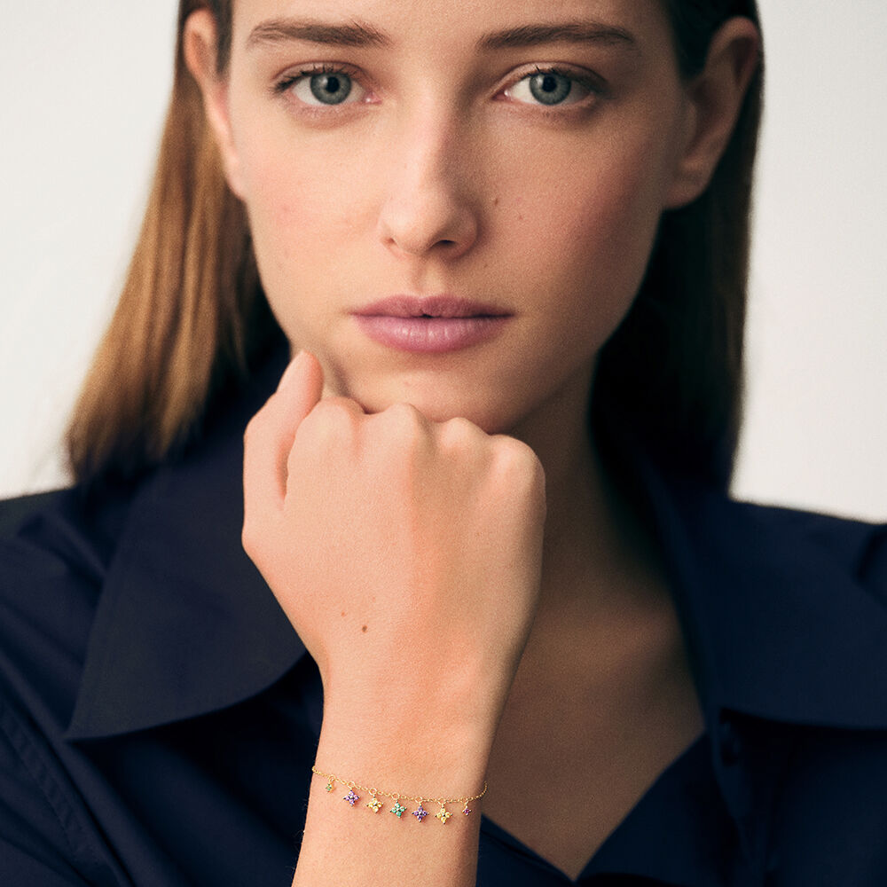 Pulsera de cadena BELOVED - Multicolor / Oro - Pulsera de cadena  | Agatha