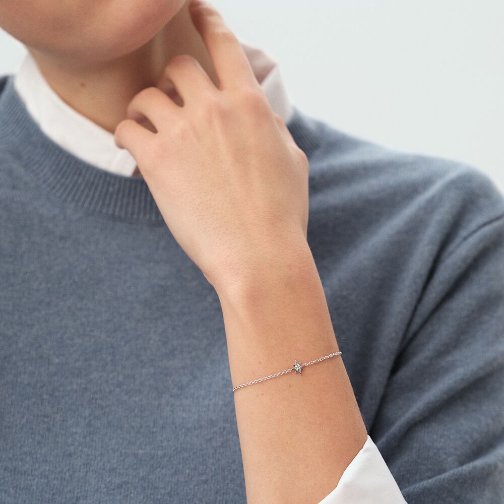 Pulsera de cadena OURSE - Cristal / Plateado - Pulsera de cadena  | Agatha