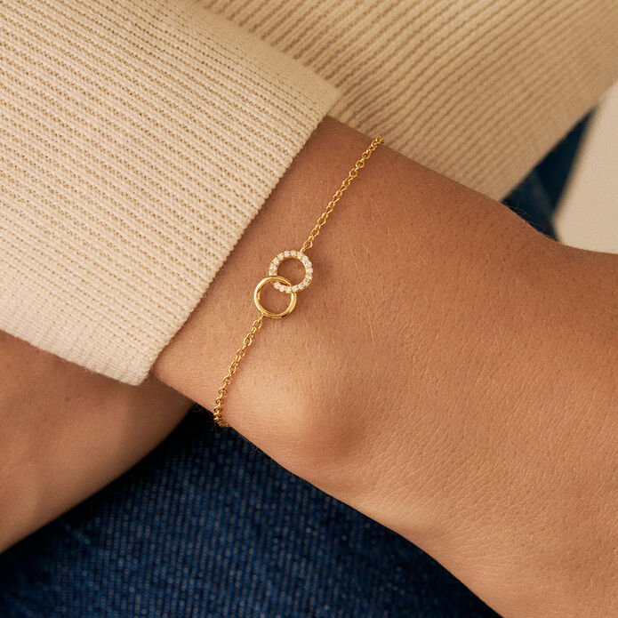 Pulsera de cadena RONDOU - Cristal / Dorado - Pulseras  | Agatha