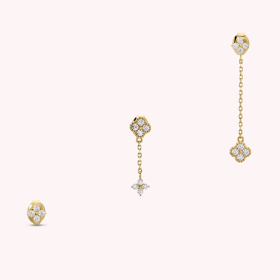 Piercing mini MIX& MATCH - Cristal / Oro - Piercings  | Agatha