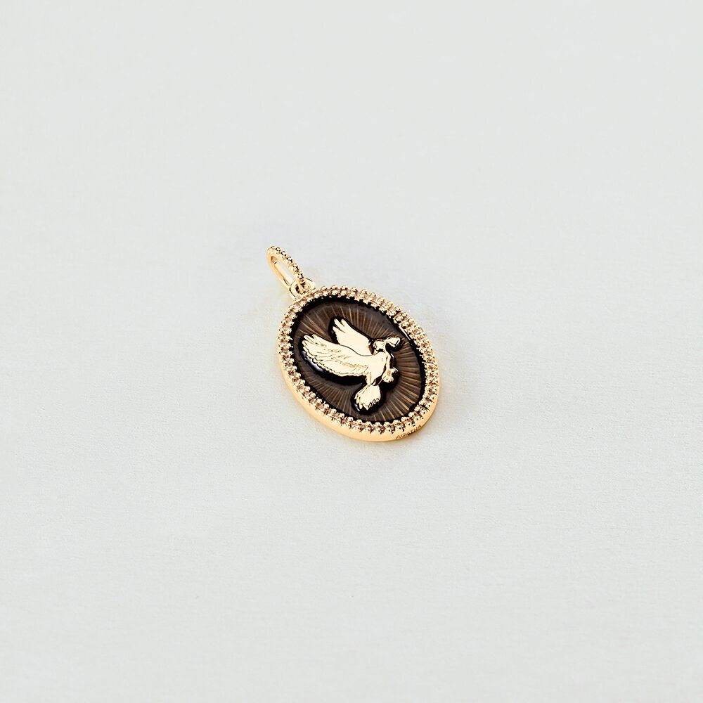 Colgante POMBO - Negro / Oro - Sin piedra  | Agatha