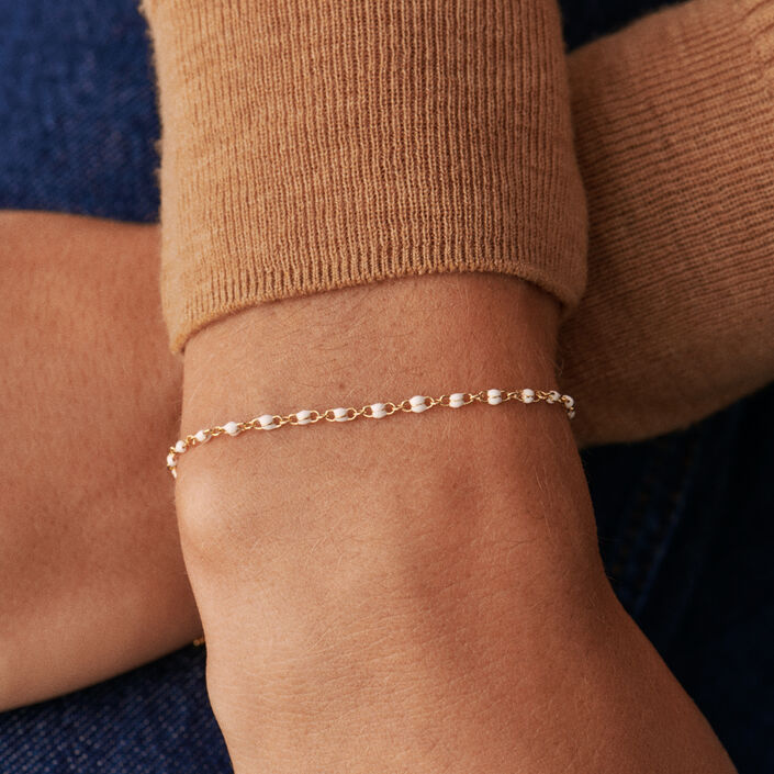 Pulsera de cadena SMARTY - Blanco / Oro - Pulseras  | Agatha