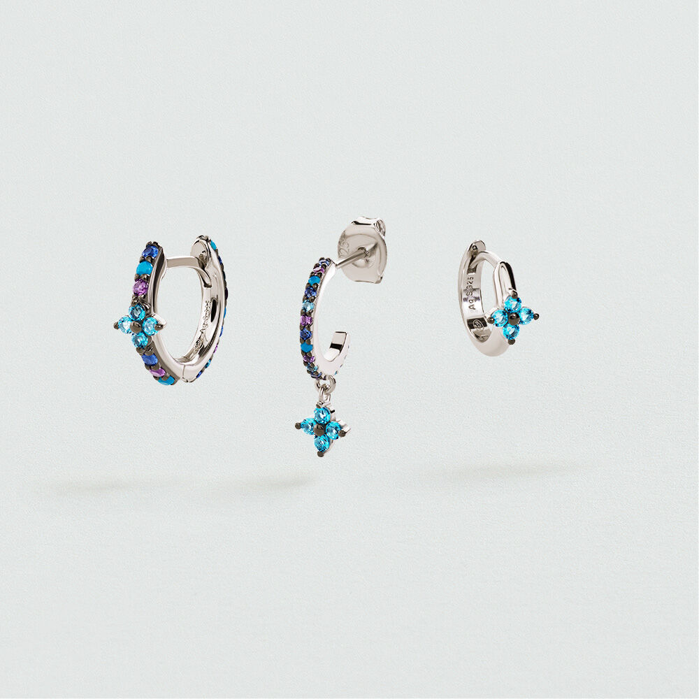 Set de pendientes BELOVED MIX & MATCH - Multicolor / Plata - Criollas  | Agatha