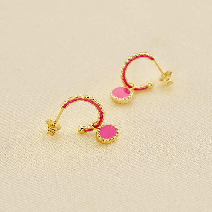 Criollas ATMA - Madre perla / Rosa - Pendientes  | Agatha