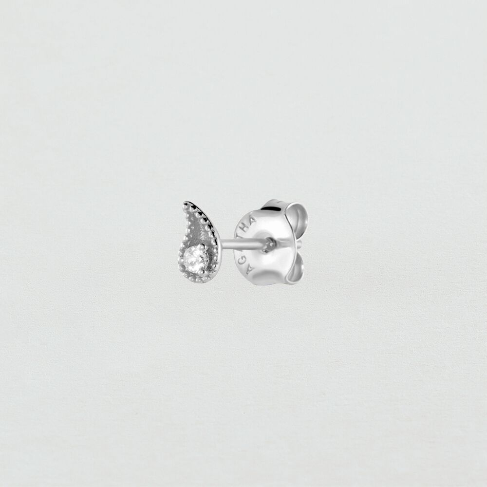 Piercing mini VIRGULA - Cristal / Plateado - Rebajas  | Agatha