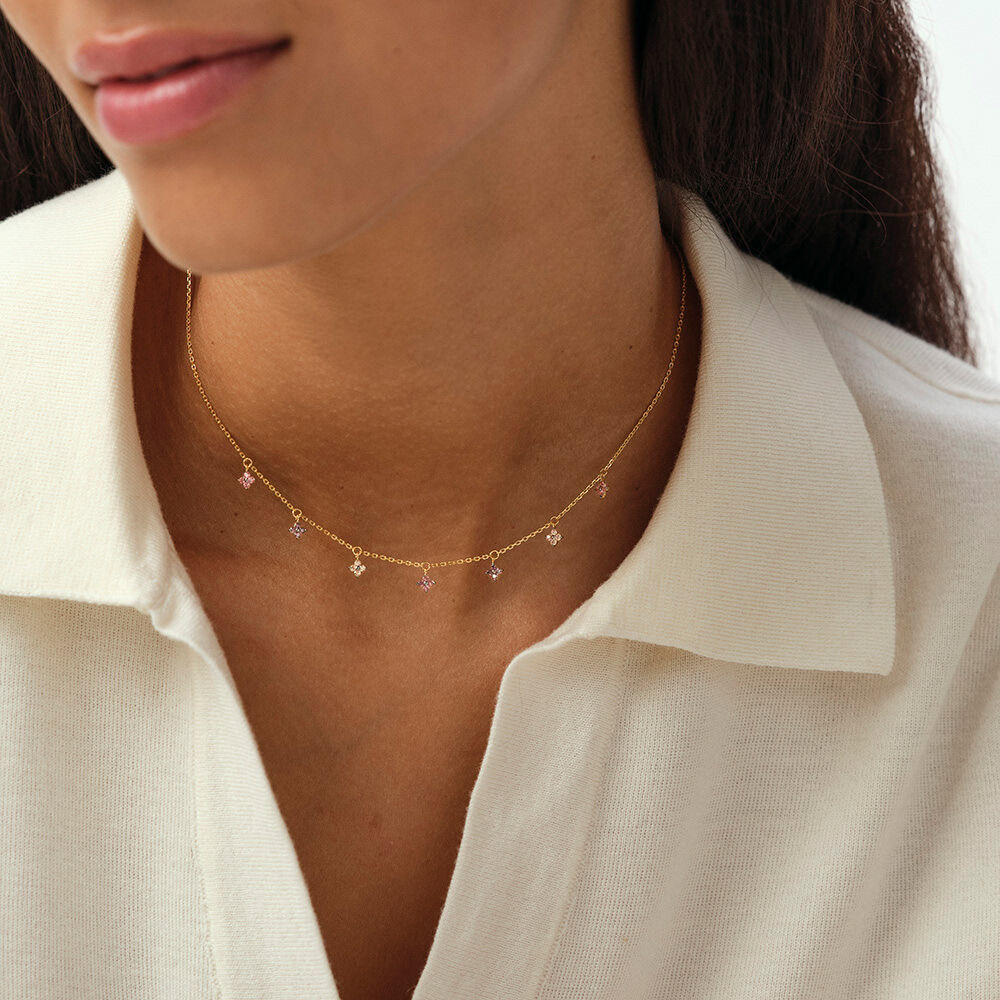 Collar corto BELOVED - Rosa / Oro - Collar corto  | Agatha