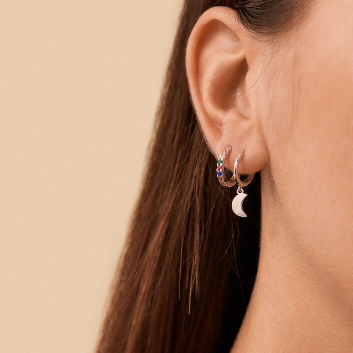 Piercing criolla COLORFUL - Multicolor / Plata - Piercings  | Agatha
