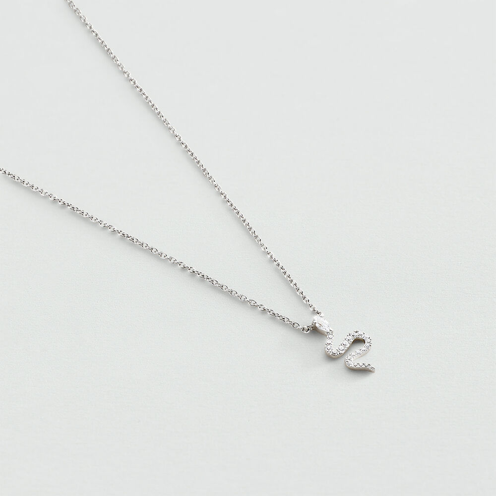 Collar corto SNAKY - Cristal / Plateado - Collar corto  | Agatha