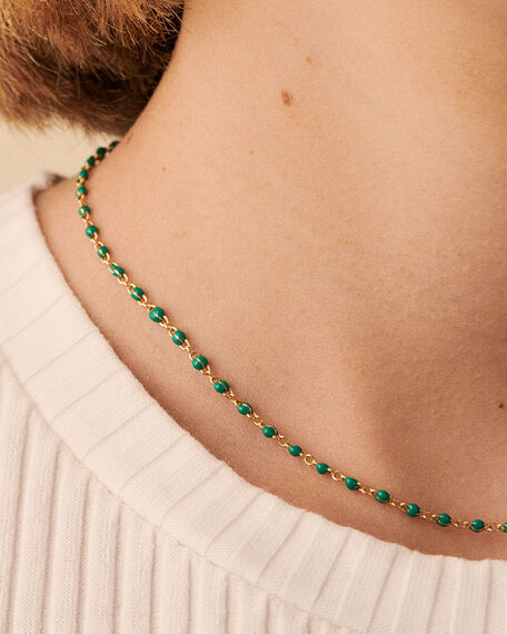 Collar corto SMARTY - Verde / Dorado - Collares  | Agatha