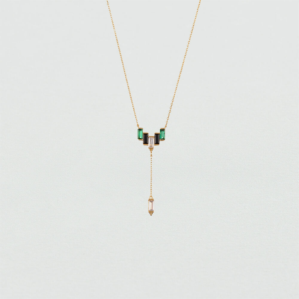 Collar midi SCARLET - Verde / Dorado - Collares  | Agatha