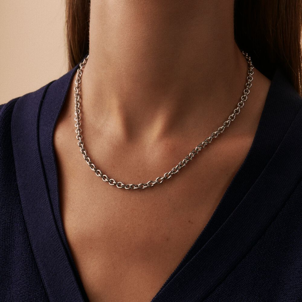 Collar corto BASEFORC - Plateado - Collar de fantas&iacute;a  | Agatha
