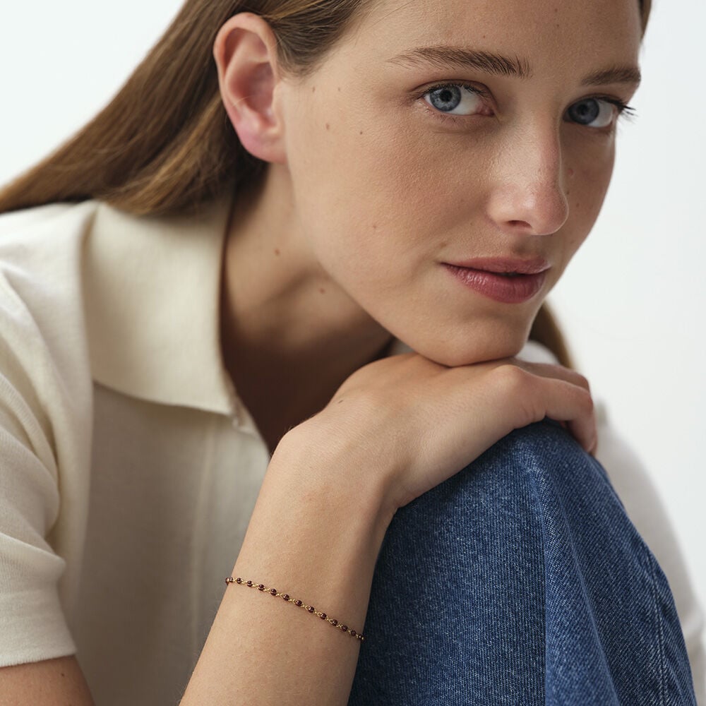Pulsera de cadena SMARTY - Bordeos / Dorado - Pulseras  | Agatha