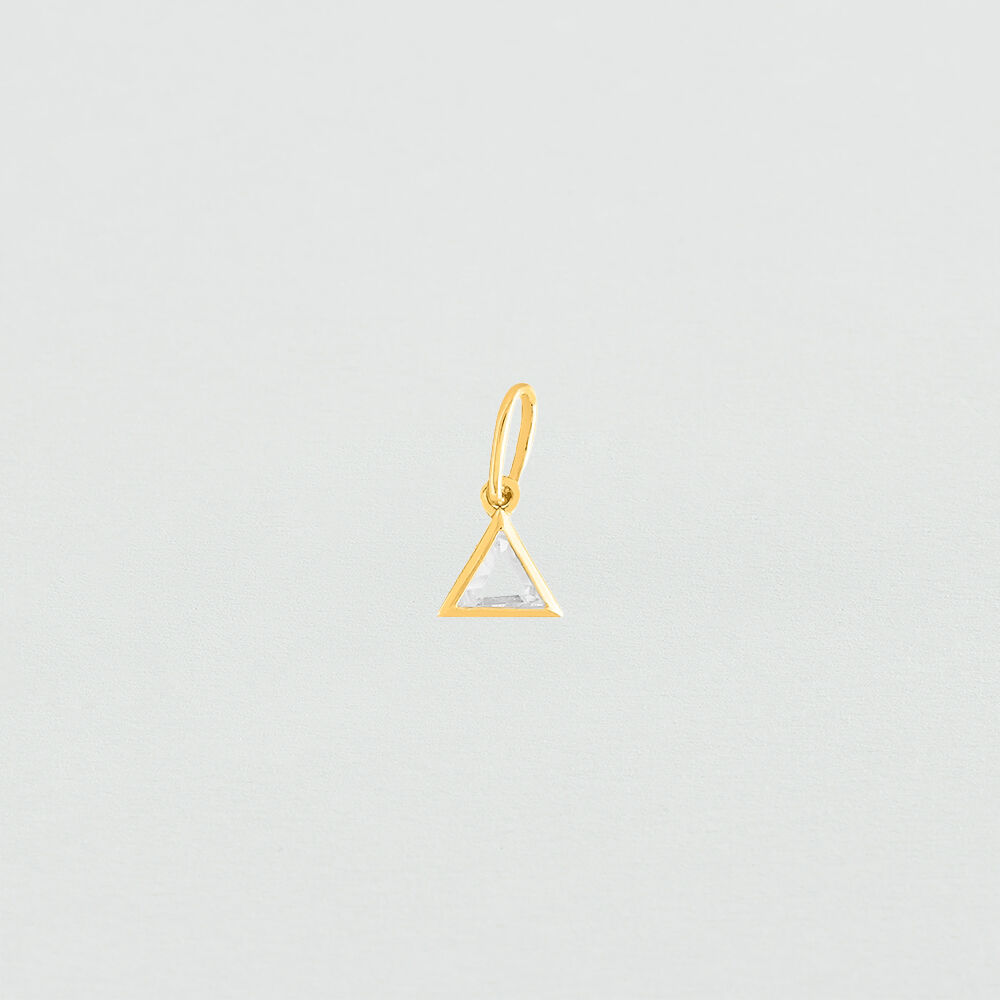 Colgante TRIANGLE - Cristal / Dorado - Outlet  | Agatha