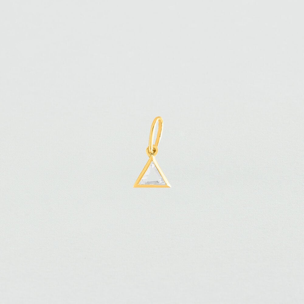 Colgante TRIANGLE - Cristal / Dorado - Outlet  | Agatha