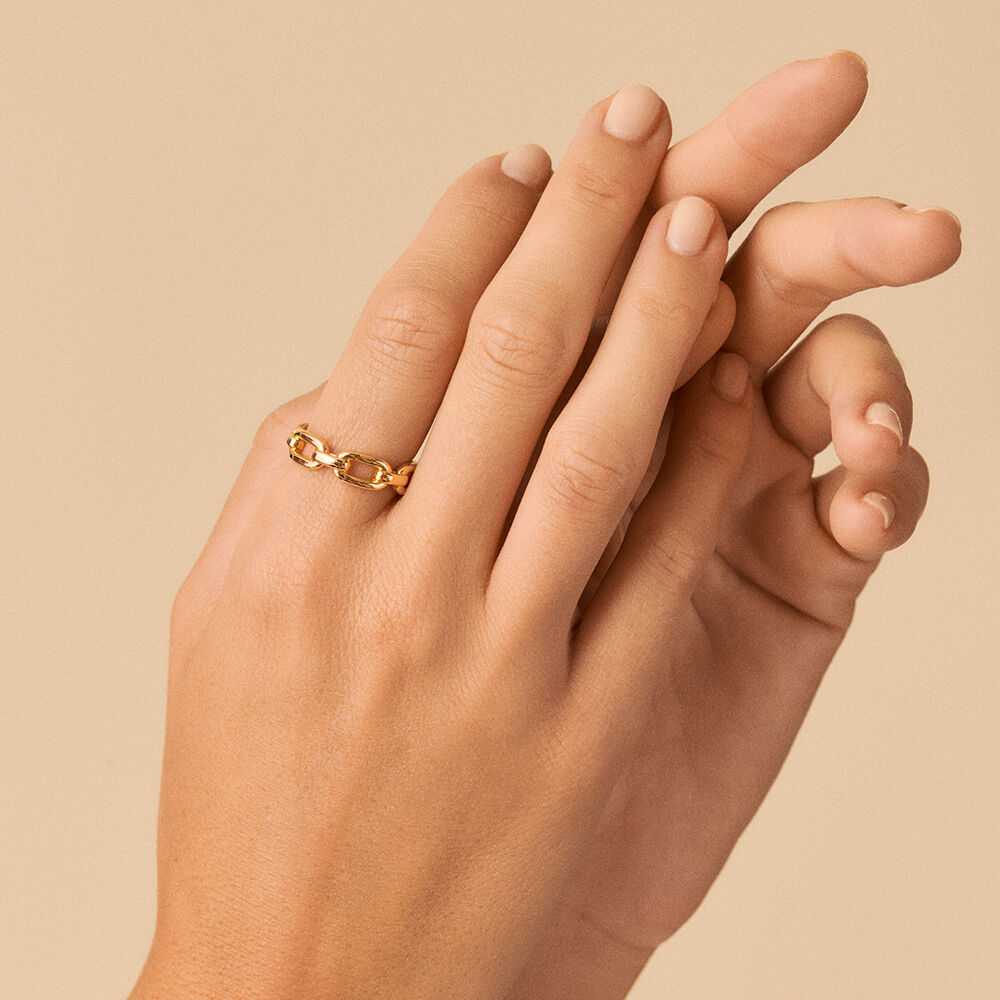 Anillo ajustable CHAIN - Dorado - Anillo ajustable  | Agatha
