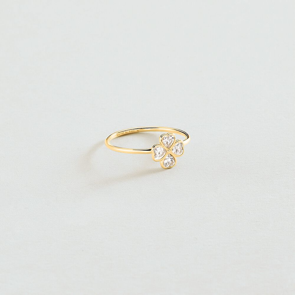 Anillo fino FELICITE - Cristal / Dorado - Anillos de fantas&iacute;a  | Agatha