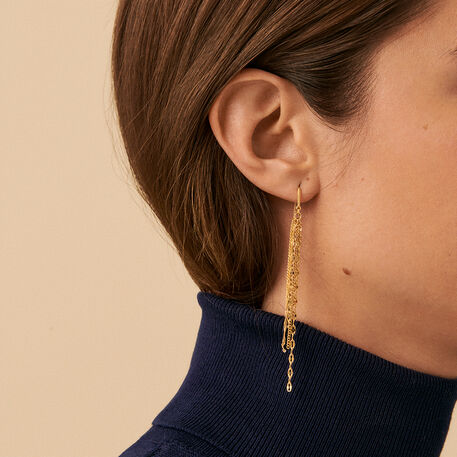 Pendientes largos NEBET - Dorado - Pendientes  | Agatha