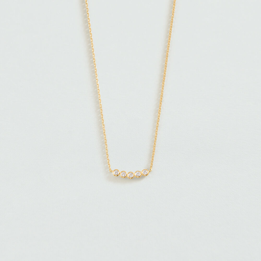 Collar midi OD&Eacute;ON - Cristal / Dorado - Collares  | Agatha