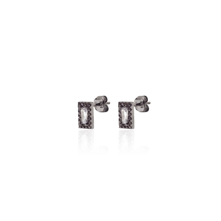 Pendientes cortos SYBIL - Cristal / Gris - Pendientes  | Agatha