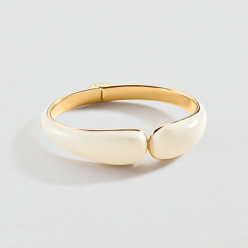 Pulsera esclava N-13 - Marfil / Oro - Sin piedra  | Agatha