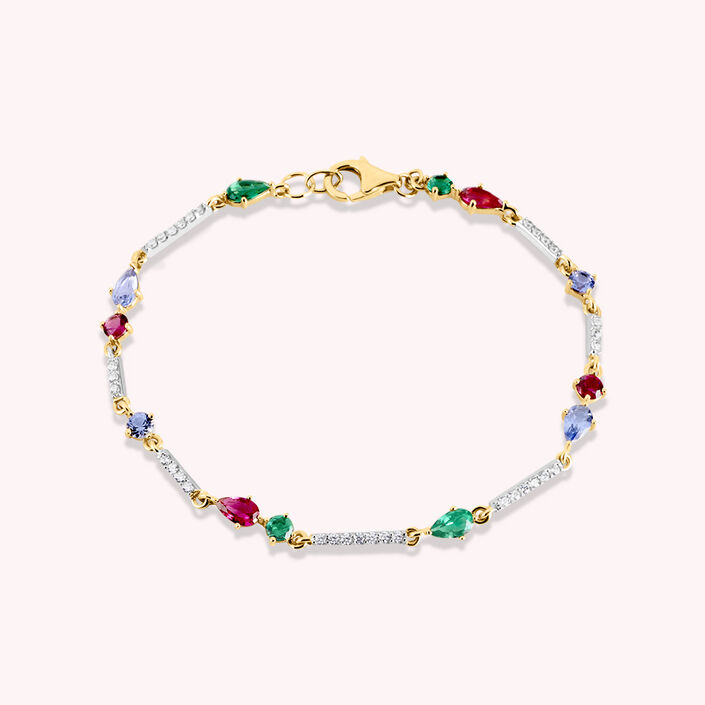 Pulsera de cadena ASTRE - Multicolor / Oro - Pulseras  | Agatha