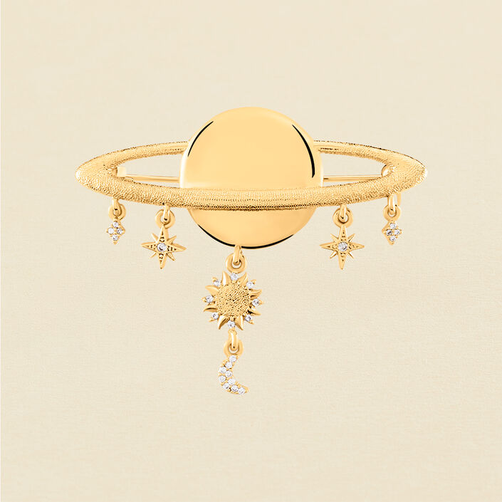 Broche BIGBANG - Cristal / Dorado - Joyas  | Agatha