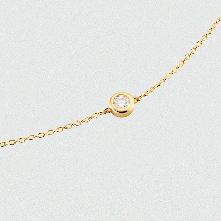 Pulsera de cadena BRILLANT - Cristal / Dorado - Pulseras  | Agatha