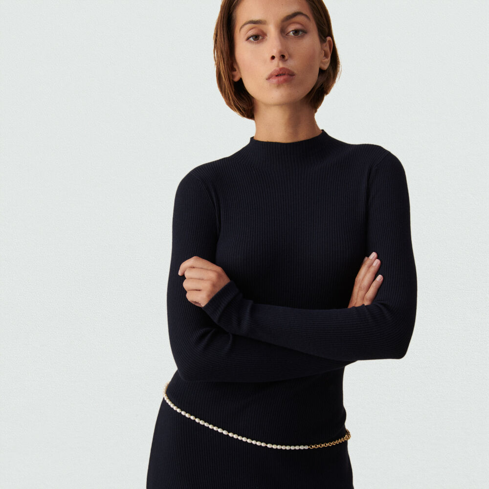 Collar largo MARGAUX - Perla / Oro - Collar de fantasía  | Agatha