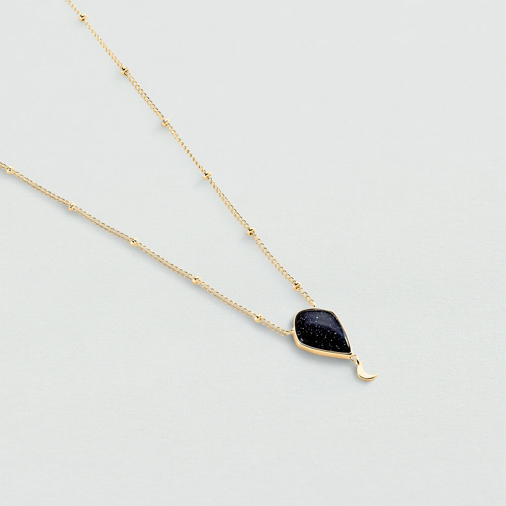 Collar corto CREPUSCULE - Azul / Oro - Collar corto  | Agatha