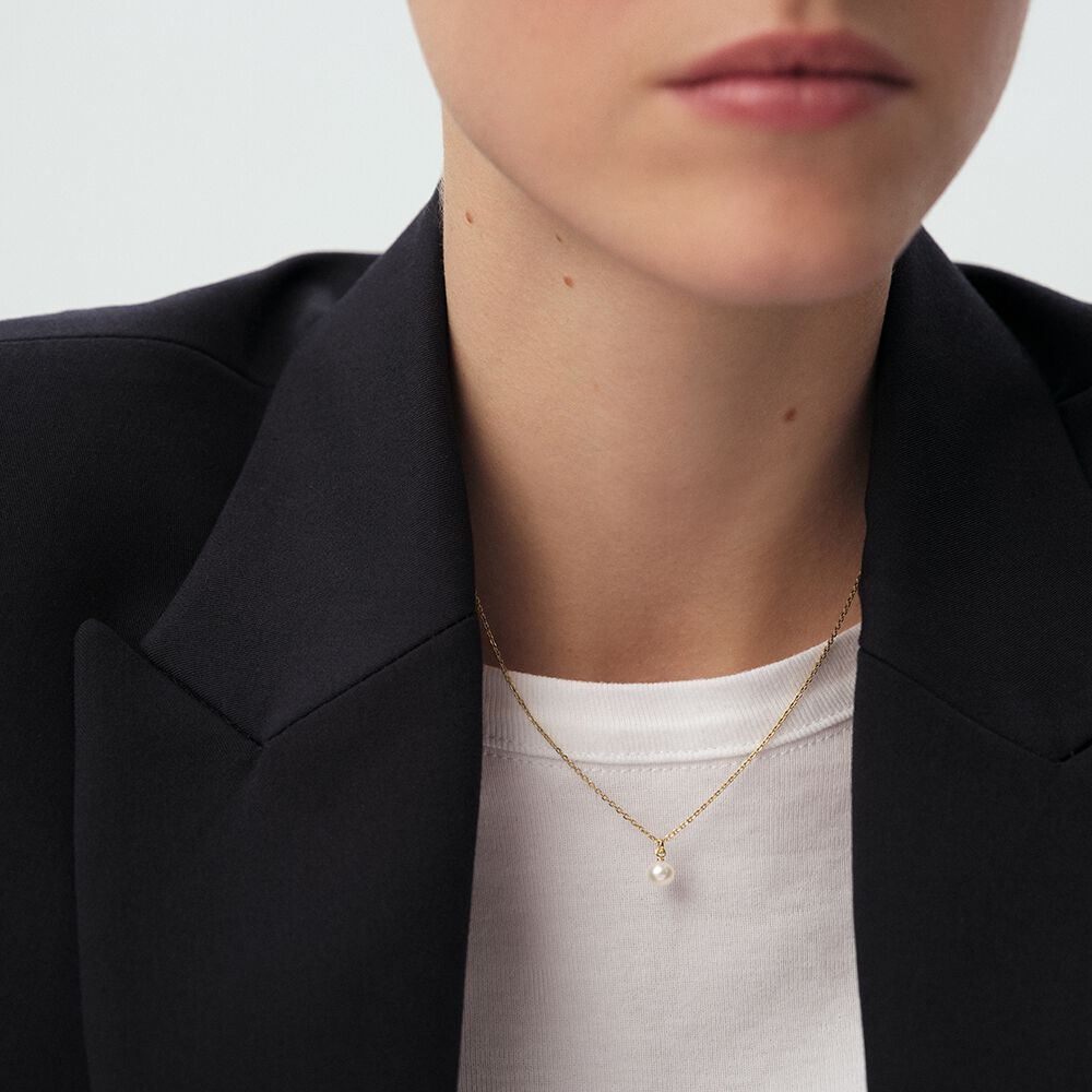 Collar corto PERLYS - Perla / Oro - Collar corto  | Agatha