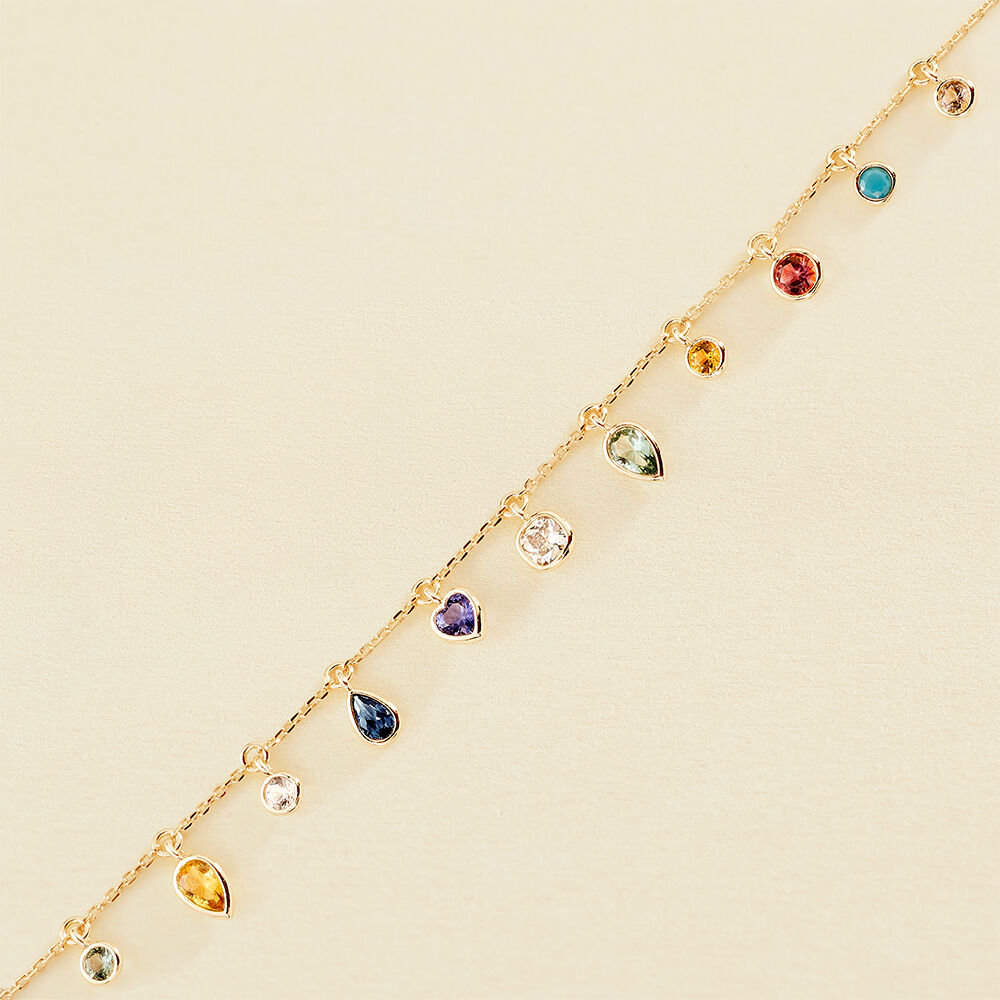 Pulsera de cadena CANDY - Multicolor / Oro - Pulsera de cadena  | Agatha