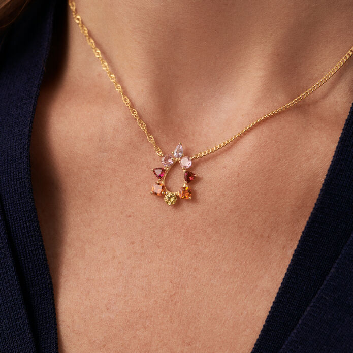 Collar corto VAGUE - Multicolor / Oro - Collares  | Agatha