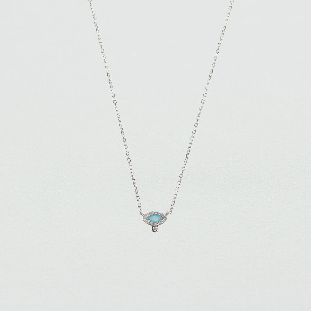 Collar corto OPALE - Opalo / Plata - Collares  | Agatha